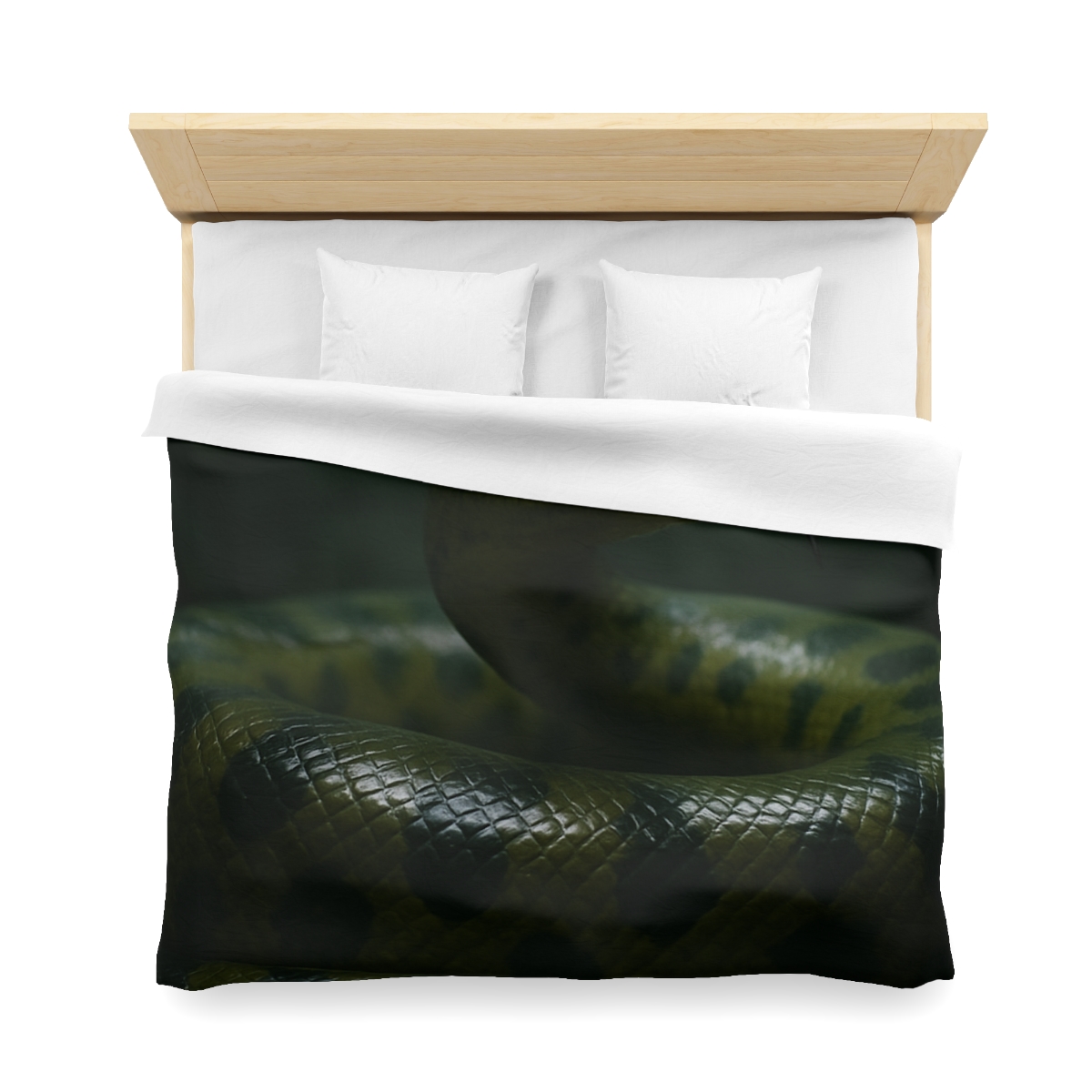 Starlit Coil Green Anaconda custom duvets