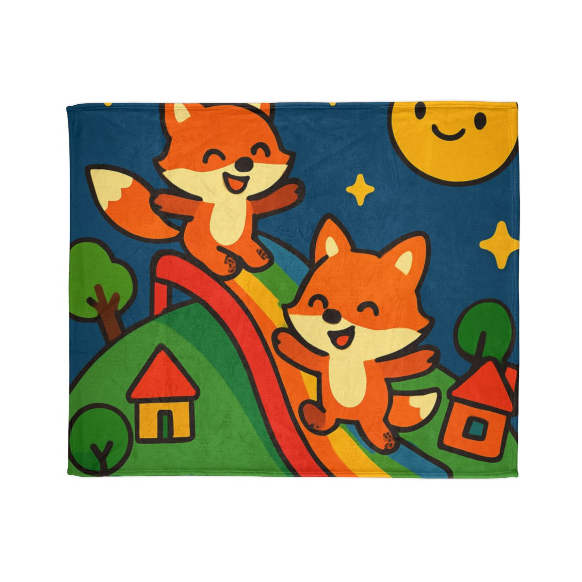 Planet Playground Of The Friendly Foxes unique gift blanketscustom blankets