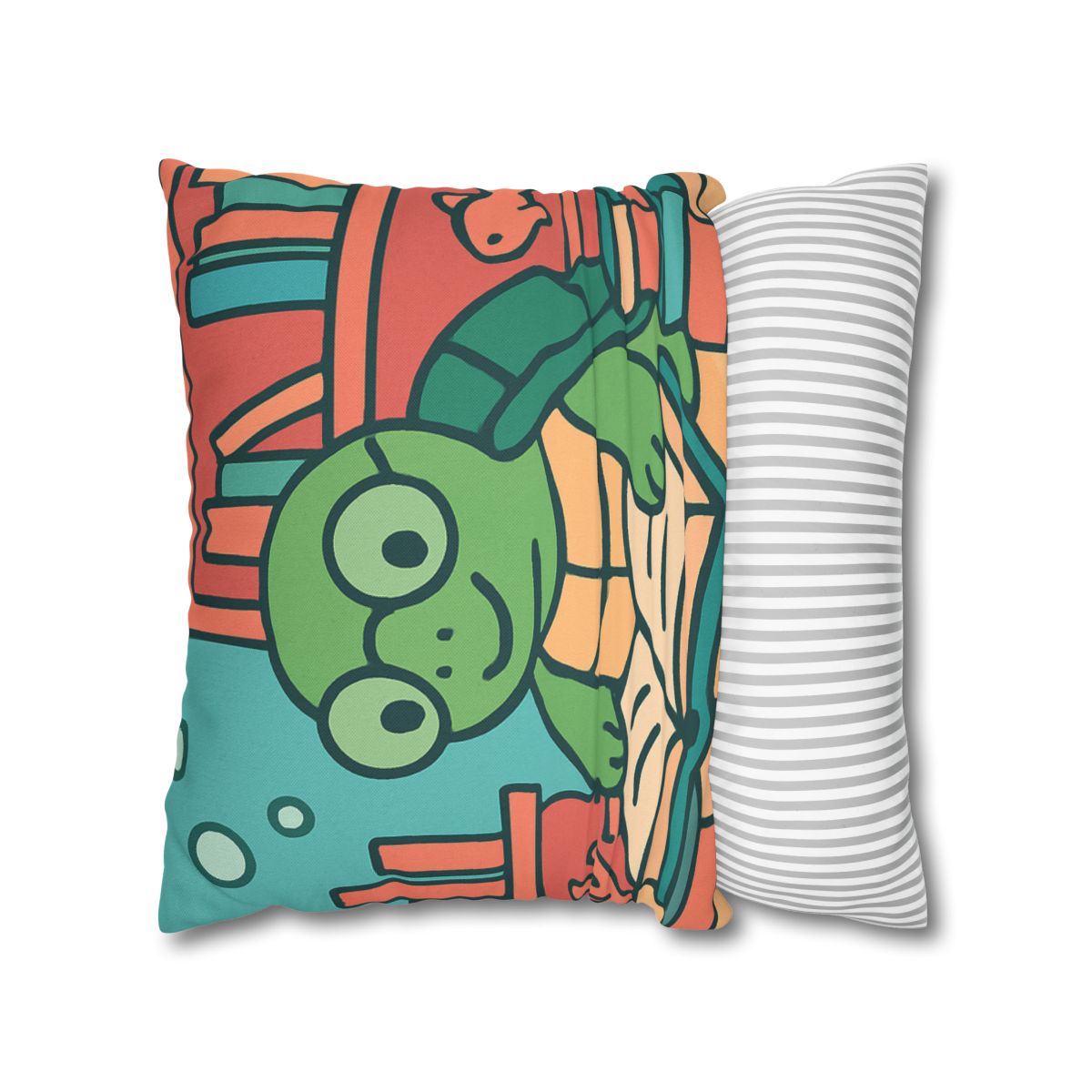 Underwater Library With Bookish Turtle unique gift pillow cases