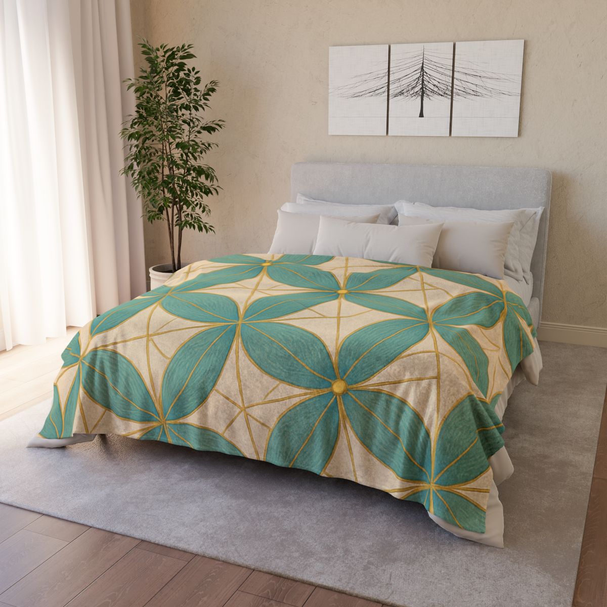 Petal Circuit Lattice personalized cozy blankets