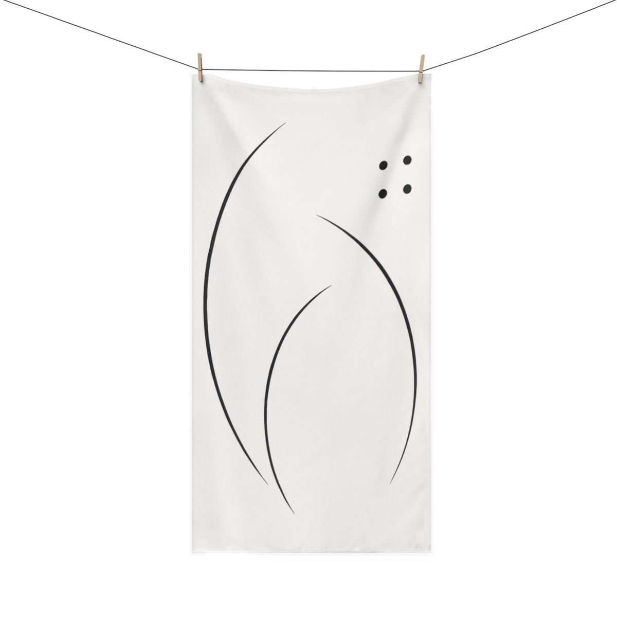 Delicate Arc And Dot Ensemble designer printed towels
