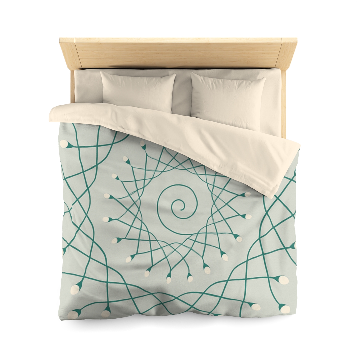 Spiral Sprout Lattice personalized bedding duvets