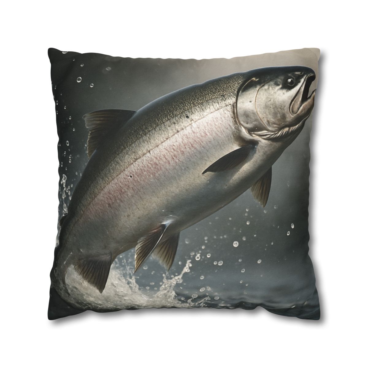 Silver Surge Chinook Salmon comfortable bedding pillow covers