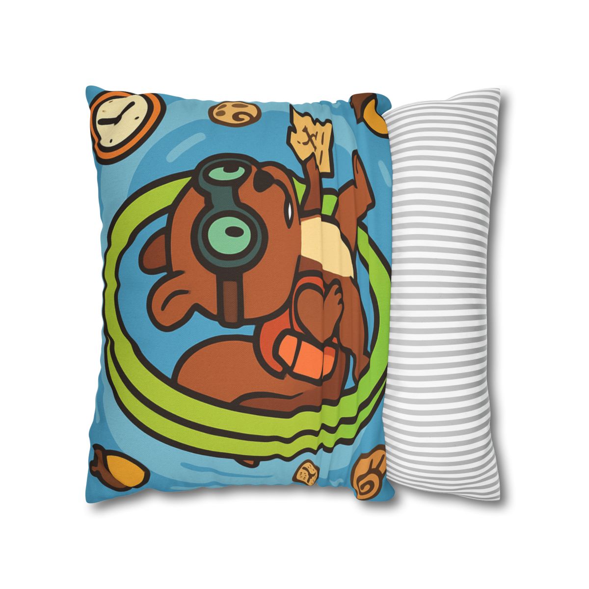 Time-Traveling Squirrel Explorer comfortable bedding pillow covers