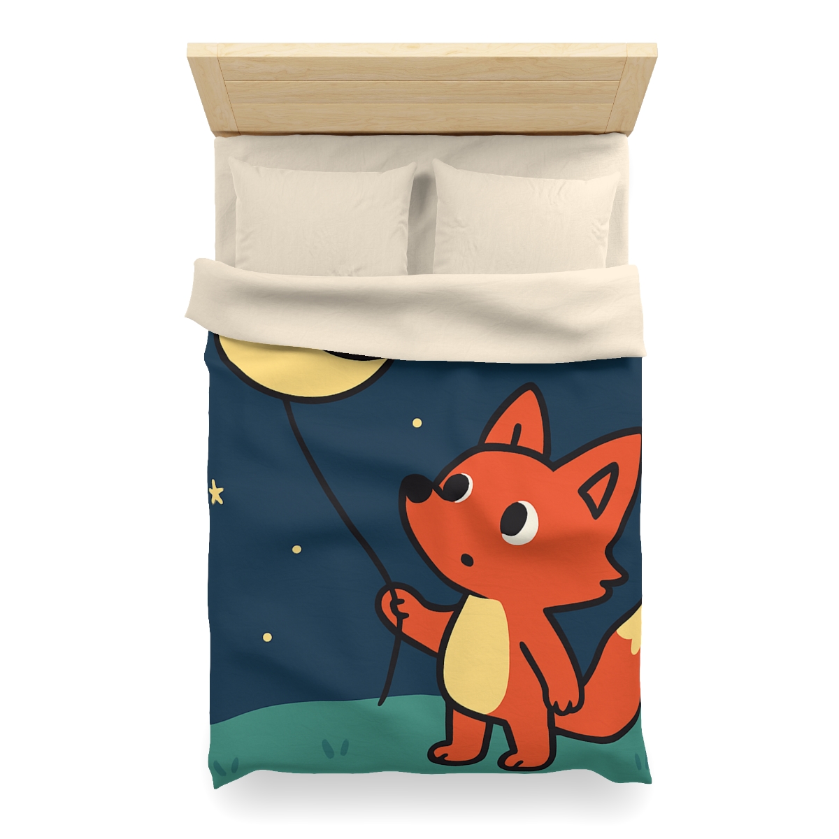 Stargazing Fox And Moon Kite trendy bedroom duvets