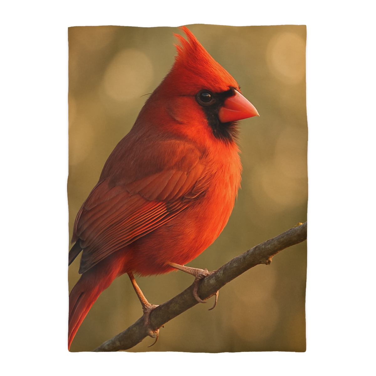 Crimson Pulse Northern Cardinal personalized bedding duvets