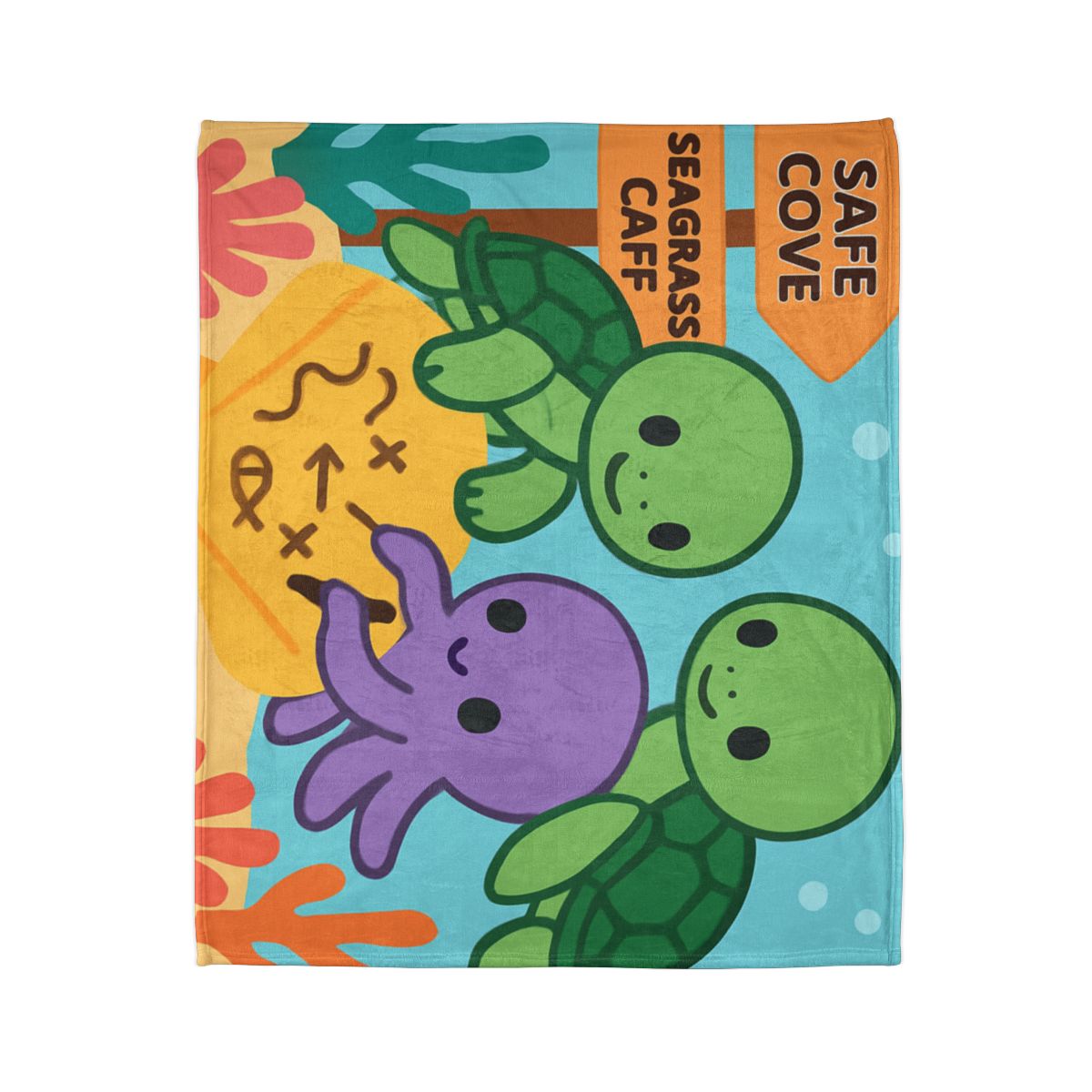 Coral Reef Map Makers unique gift blanketscustom blankets