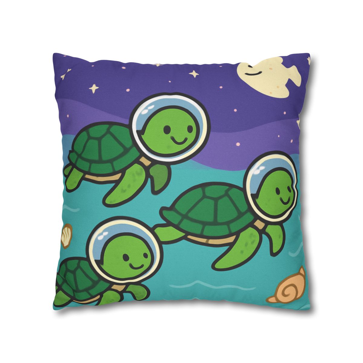 Starry Seas Turtle Team trendy patterned pillow cases
