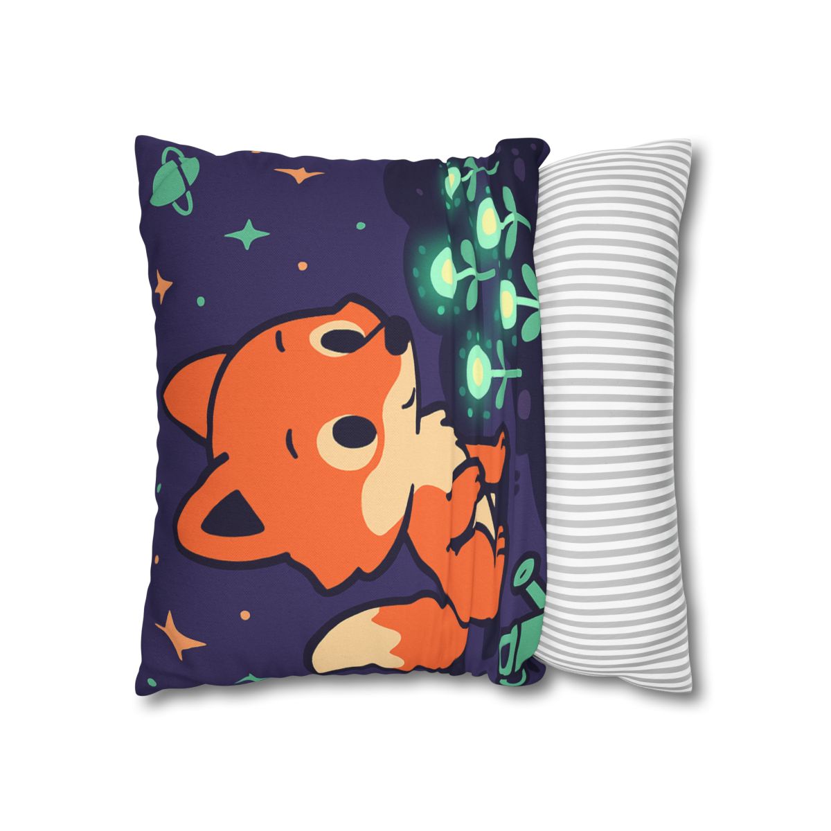 Galaxy Garden Fox personalized pillow covers