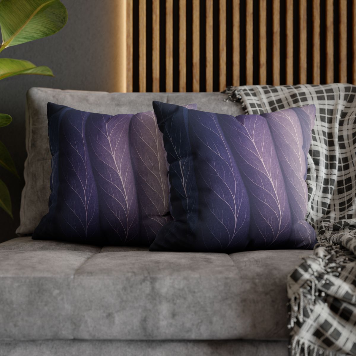 Leaf Vein Aurora Drapery stylish decorative pillowcases