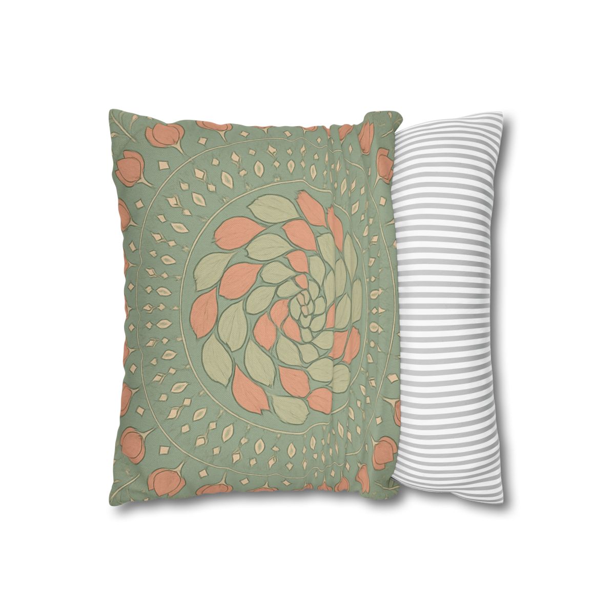 Bud Spiral Mandala designer print pillow cases