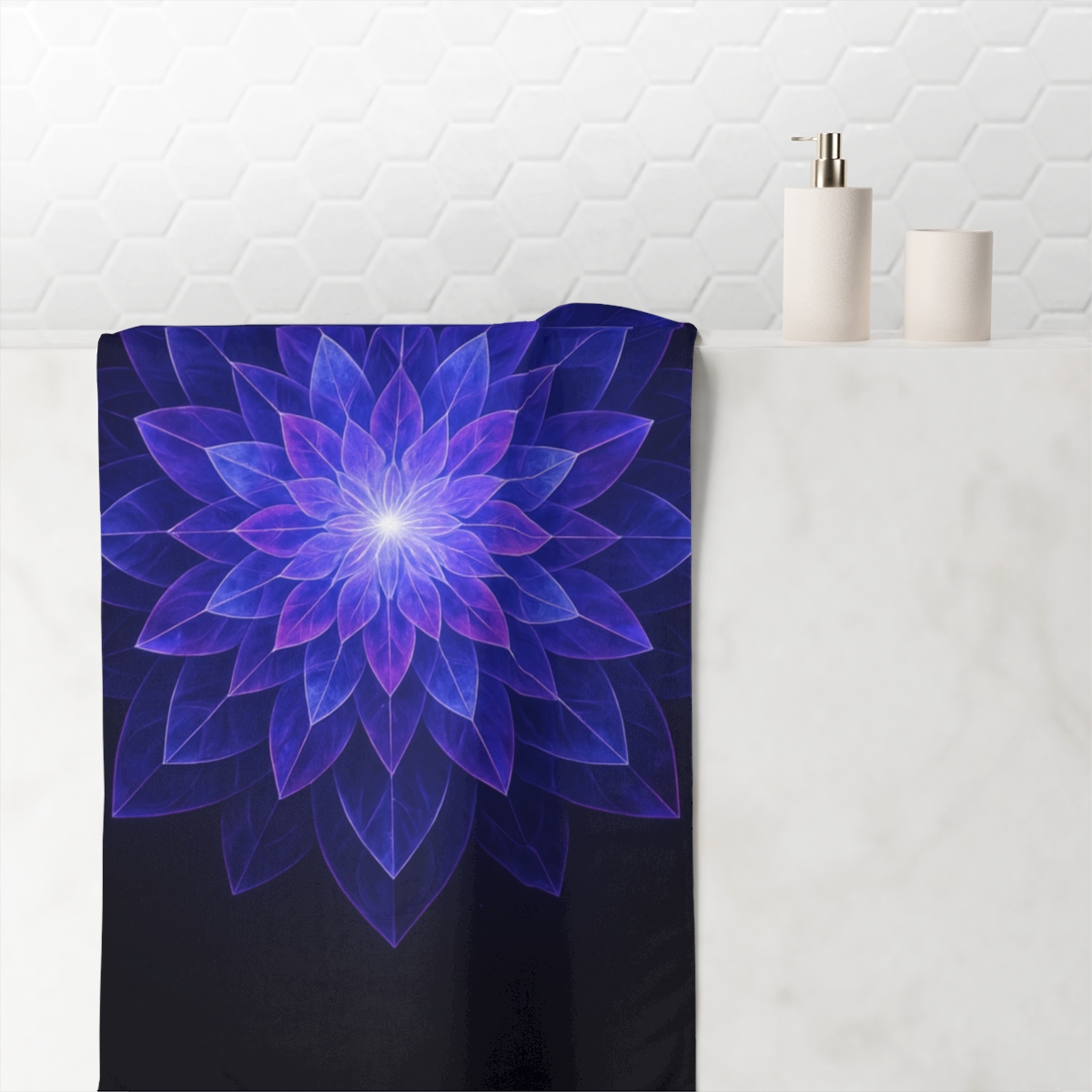 Petal Prism Mandala trendy hand towels