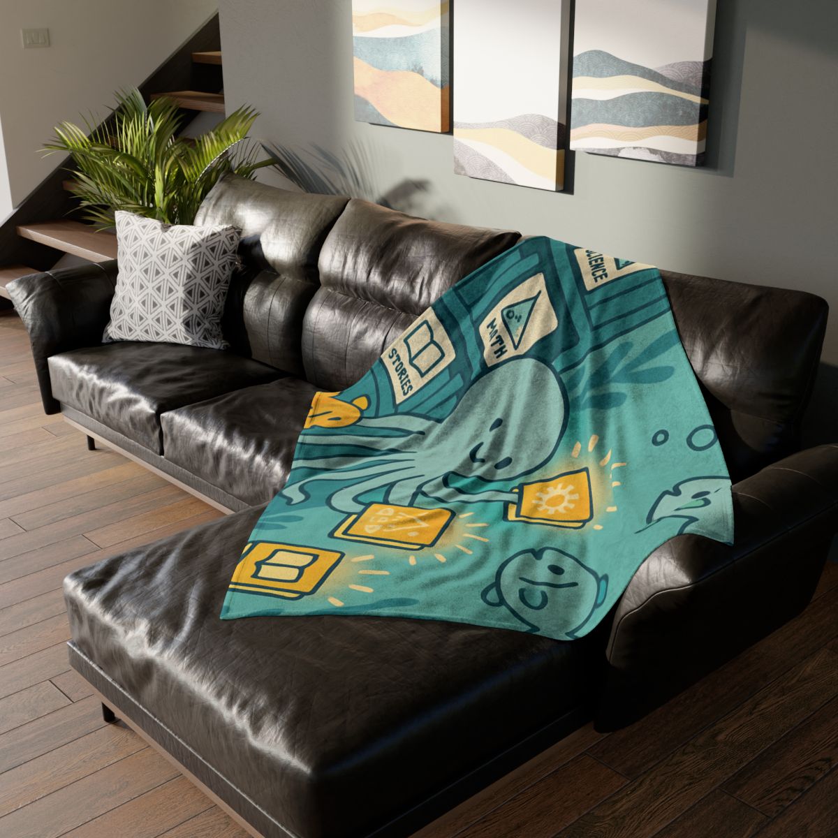 Underwater Library Of Light soft fleece blankets