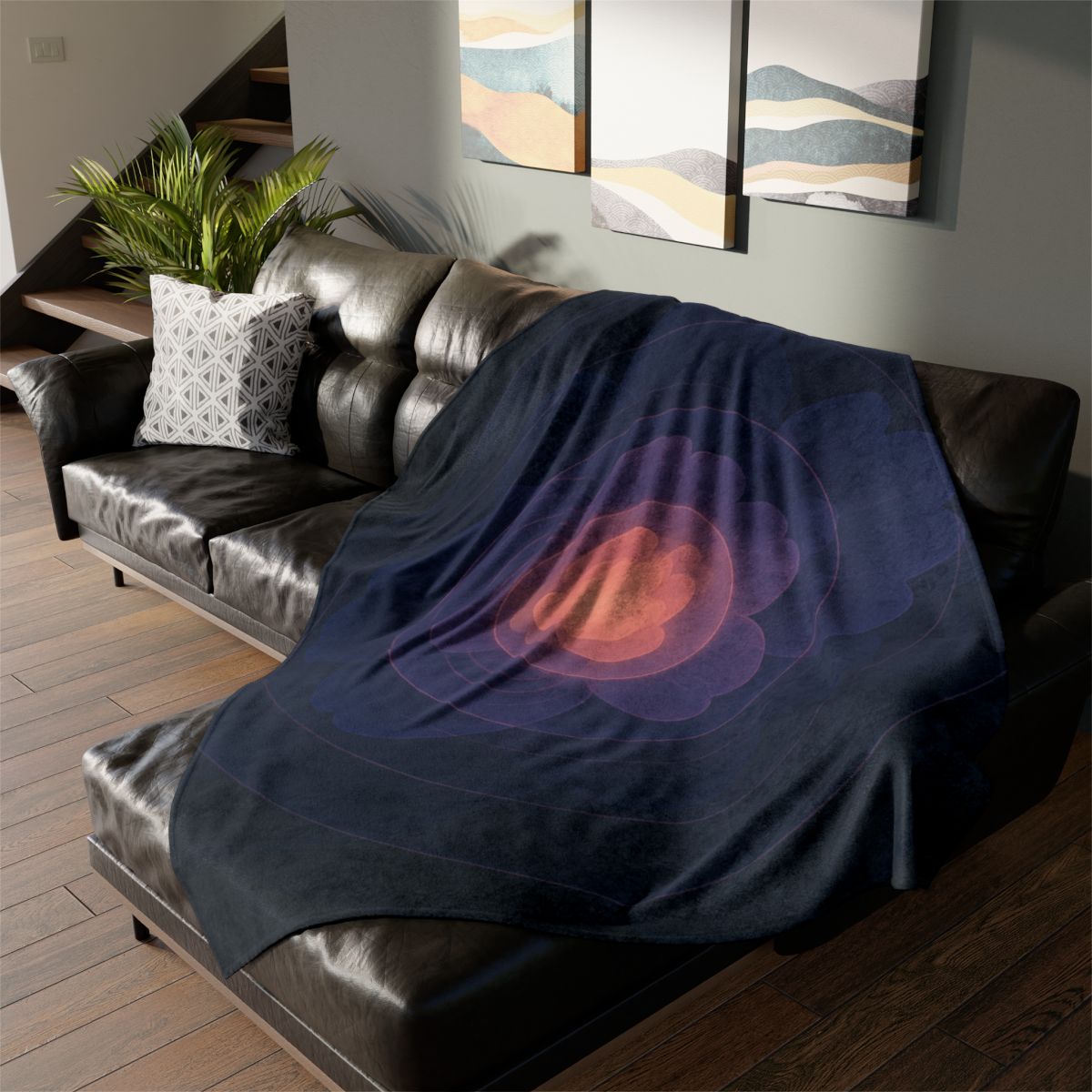 Petal Halo Interference decorative home blankets