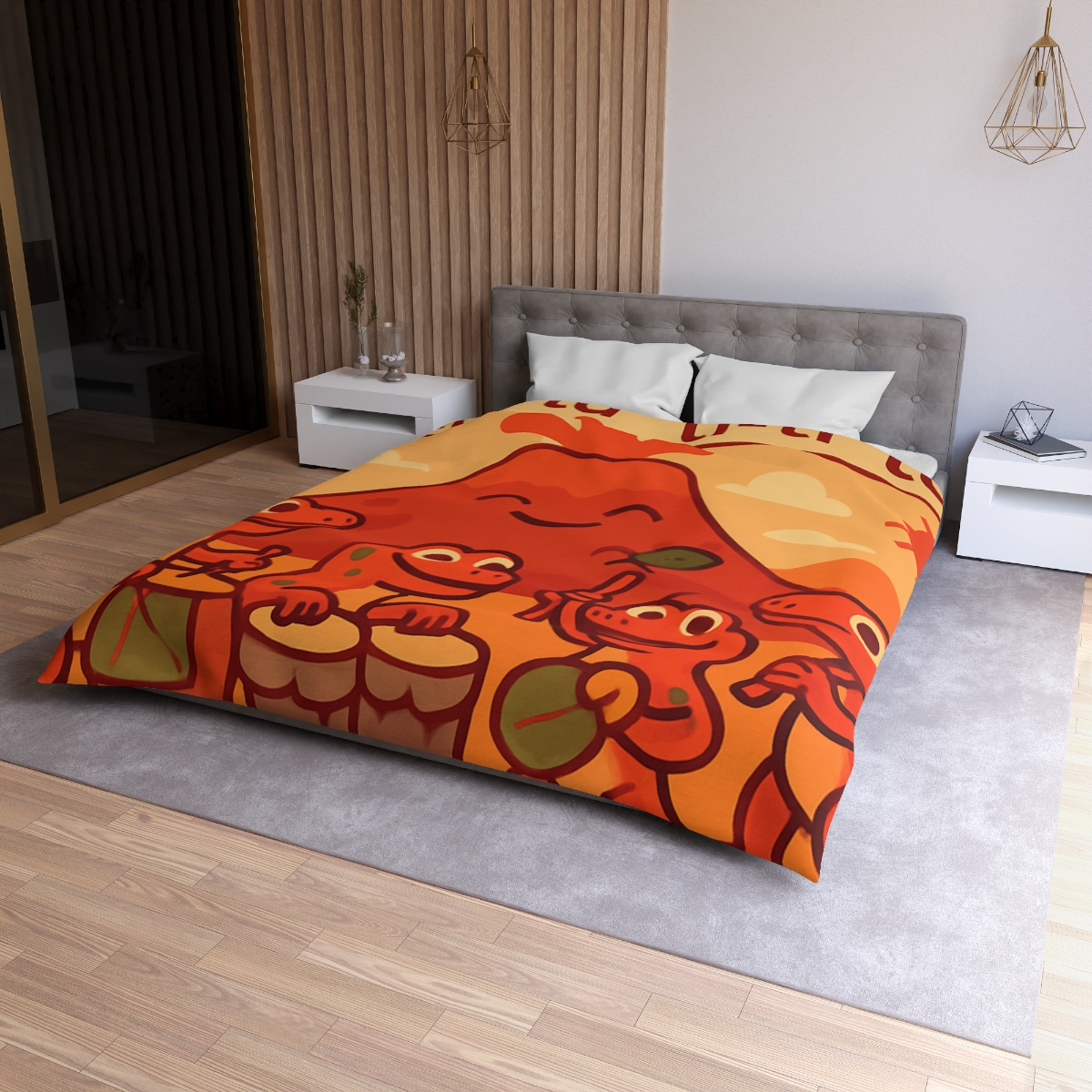 Volcano Drum Band Of The Rhythm Lizards designer printed duvets