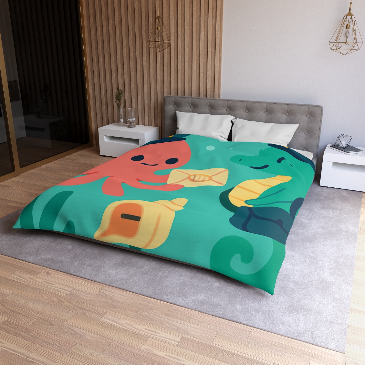 Glow Reef Post Office For Seahorse Mail personalized bedding duvets