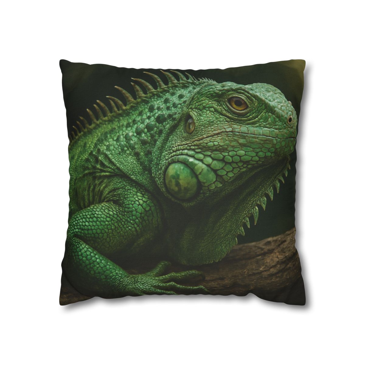 Verdant Gaze Green Iguana comfortable bedding pillow covers