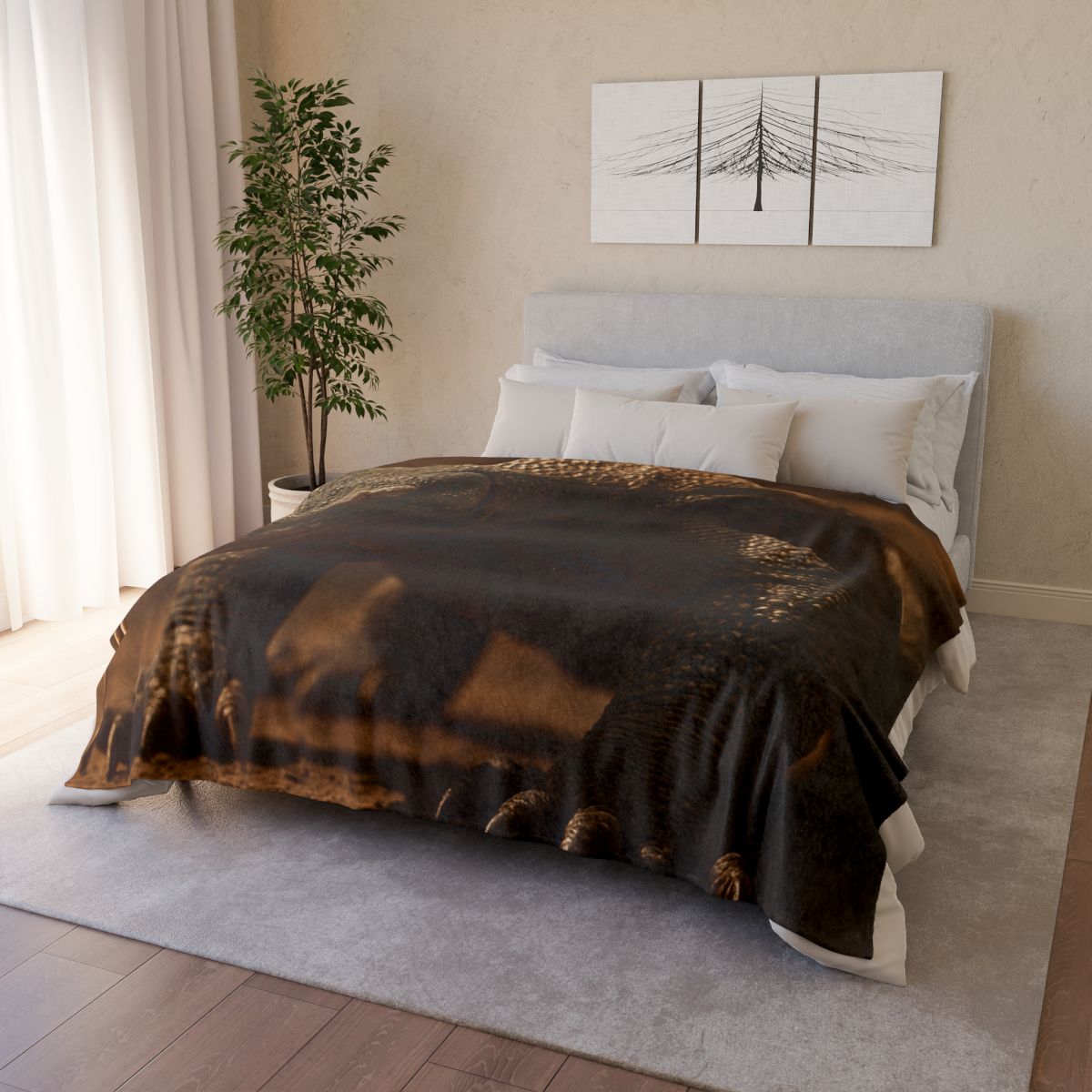 Ancient Sentinel Komodo Dragon unique gift blanketscustom blankets