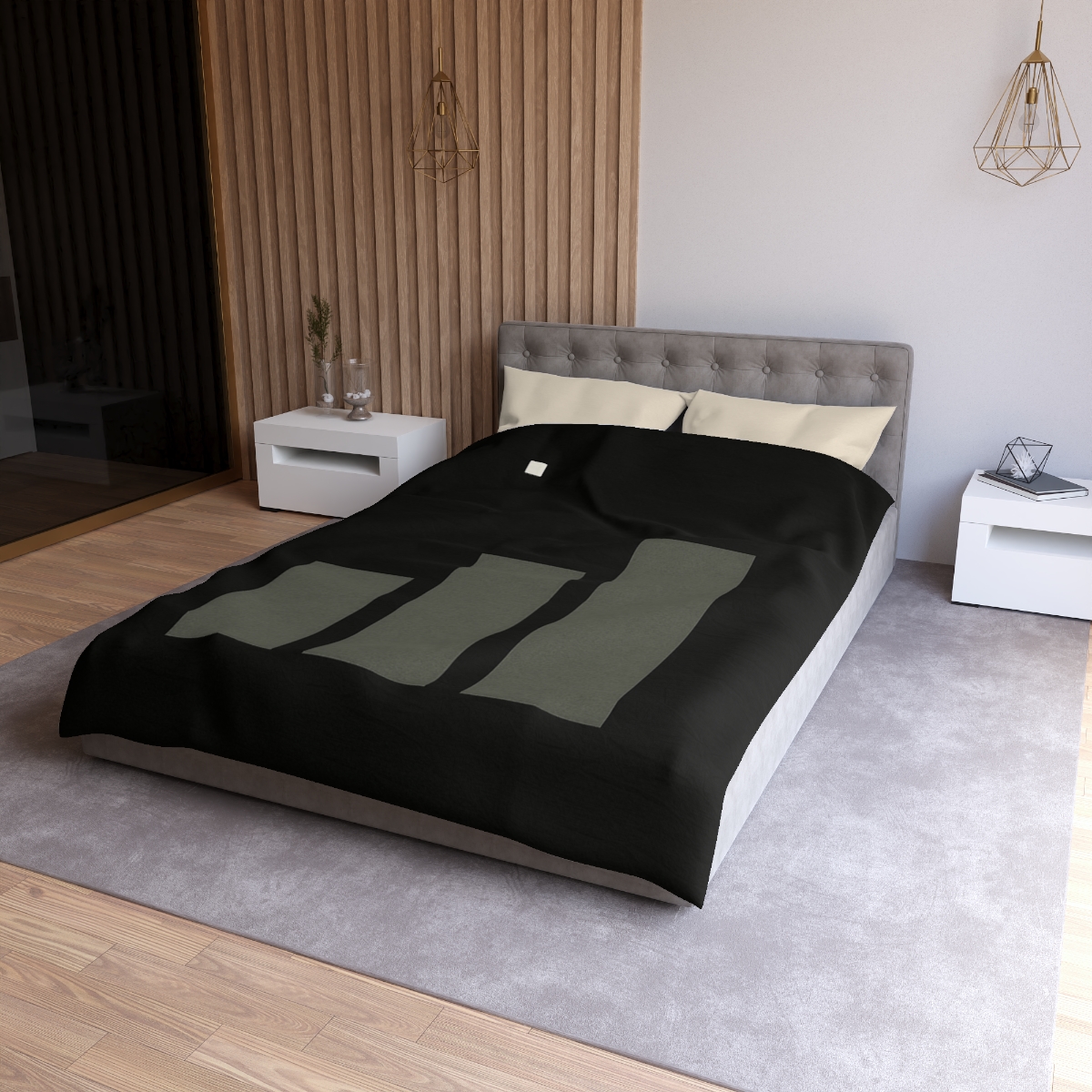 Stepped Bars Under Distant Star soft comforter duvets