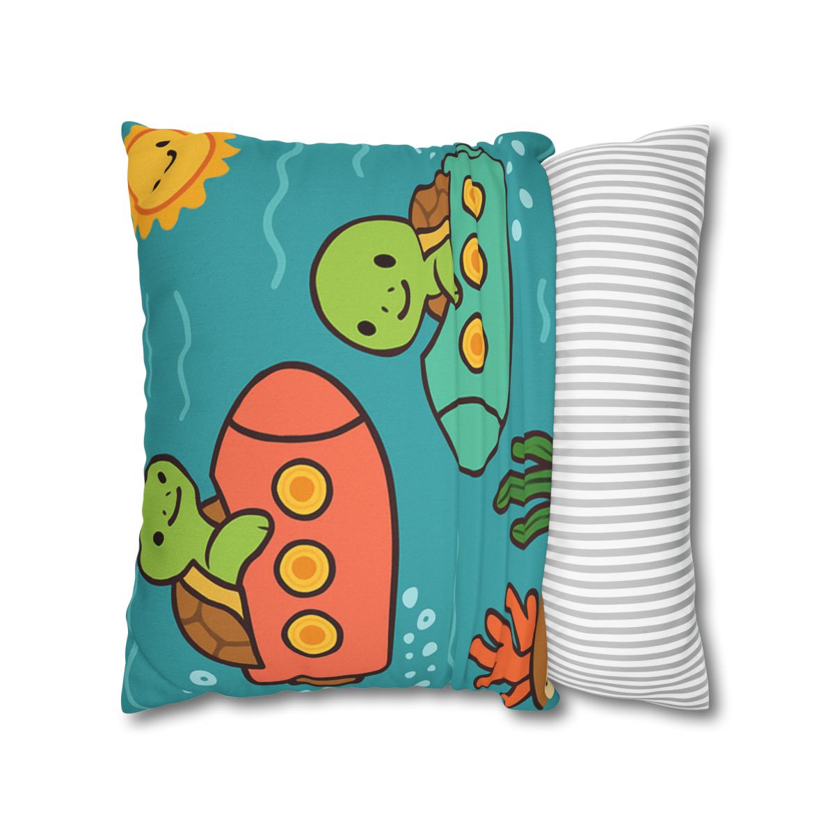 Rainbow Reef Rocket Race trendy patterned pillow cases