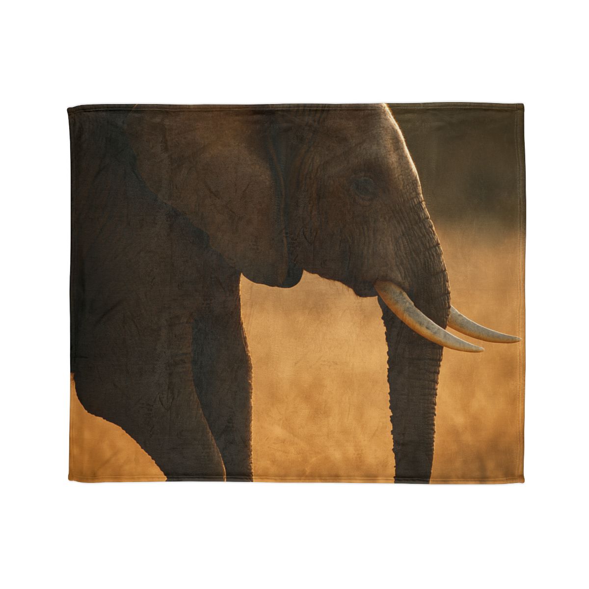 Gilded Horizon African Elephant unique gift blanketscustom blankets
