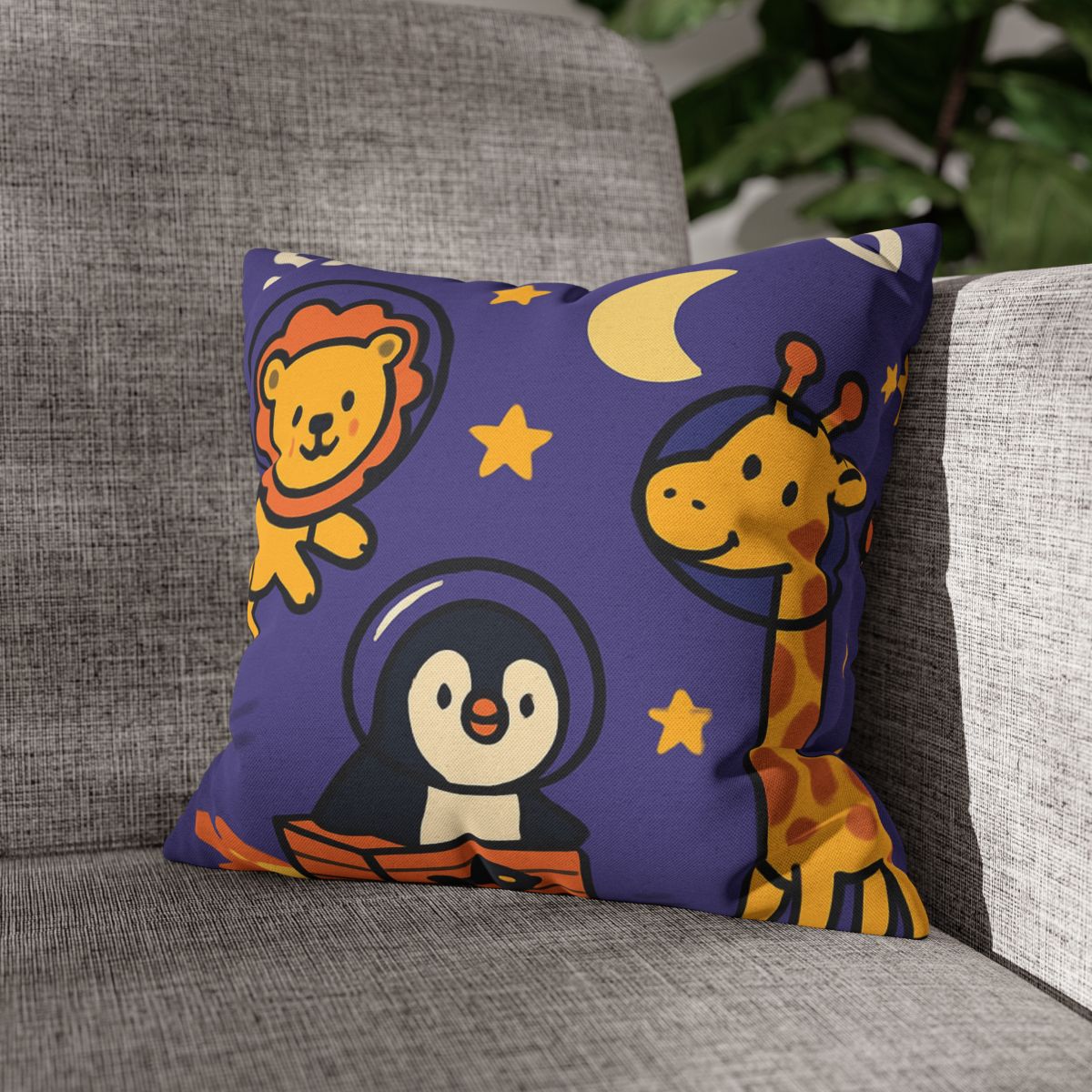 Starry Space Zoo custom pillow cases