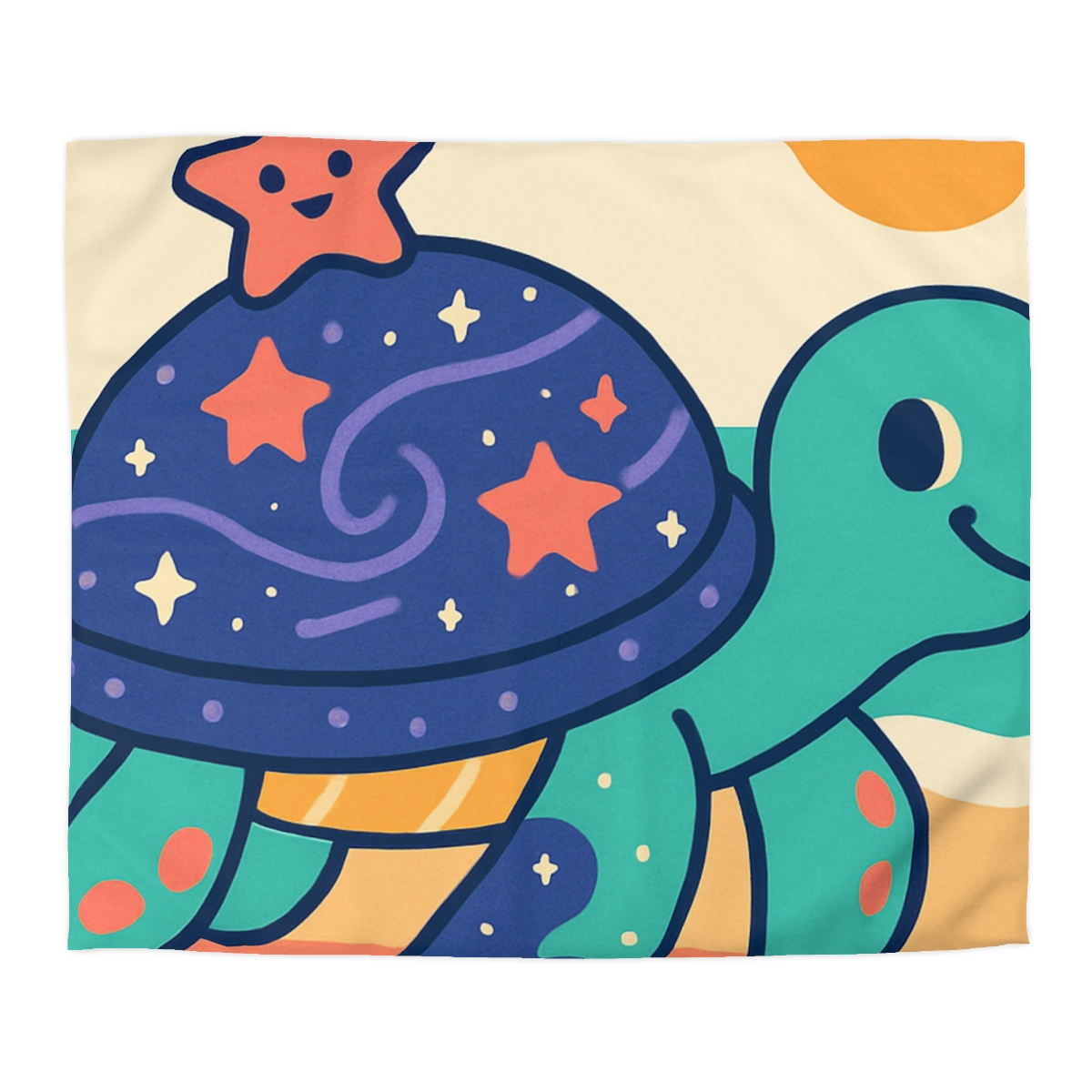 Galactic Seashell Turtle warm winter duvets