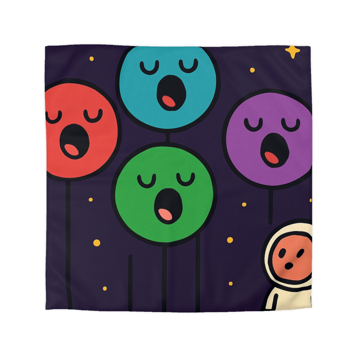 Galaxy Garden Of Singing Planets designer printed duvets