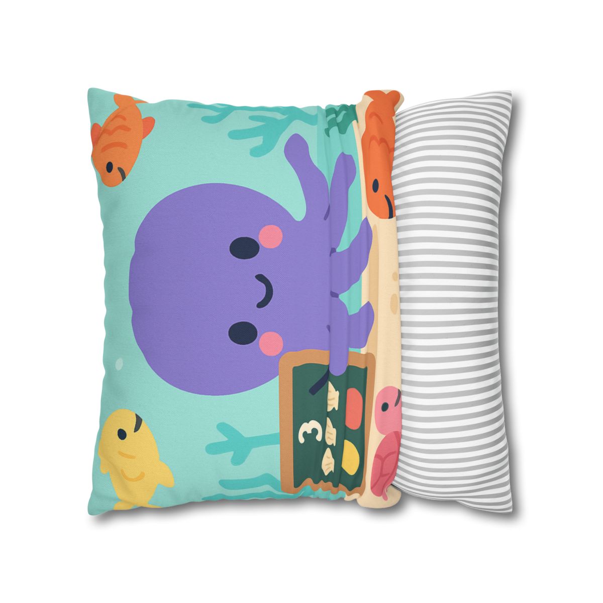 Coral Classroom Octopus custom pillow cases