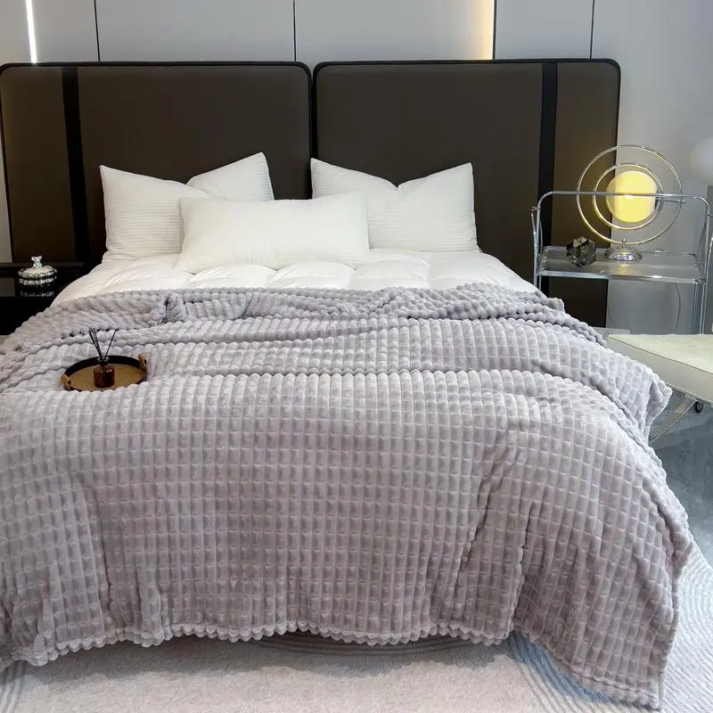350GSM Soft Plush Throw Blanket For Bed Sofa Couch Travel And Home Use