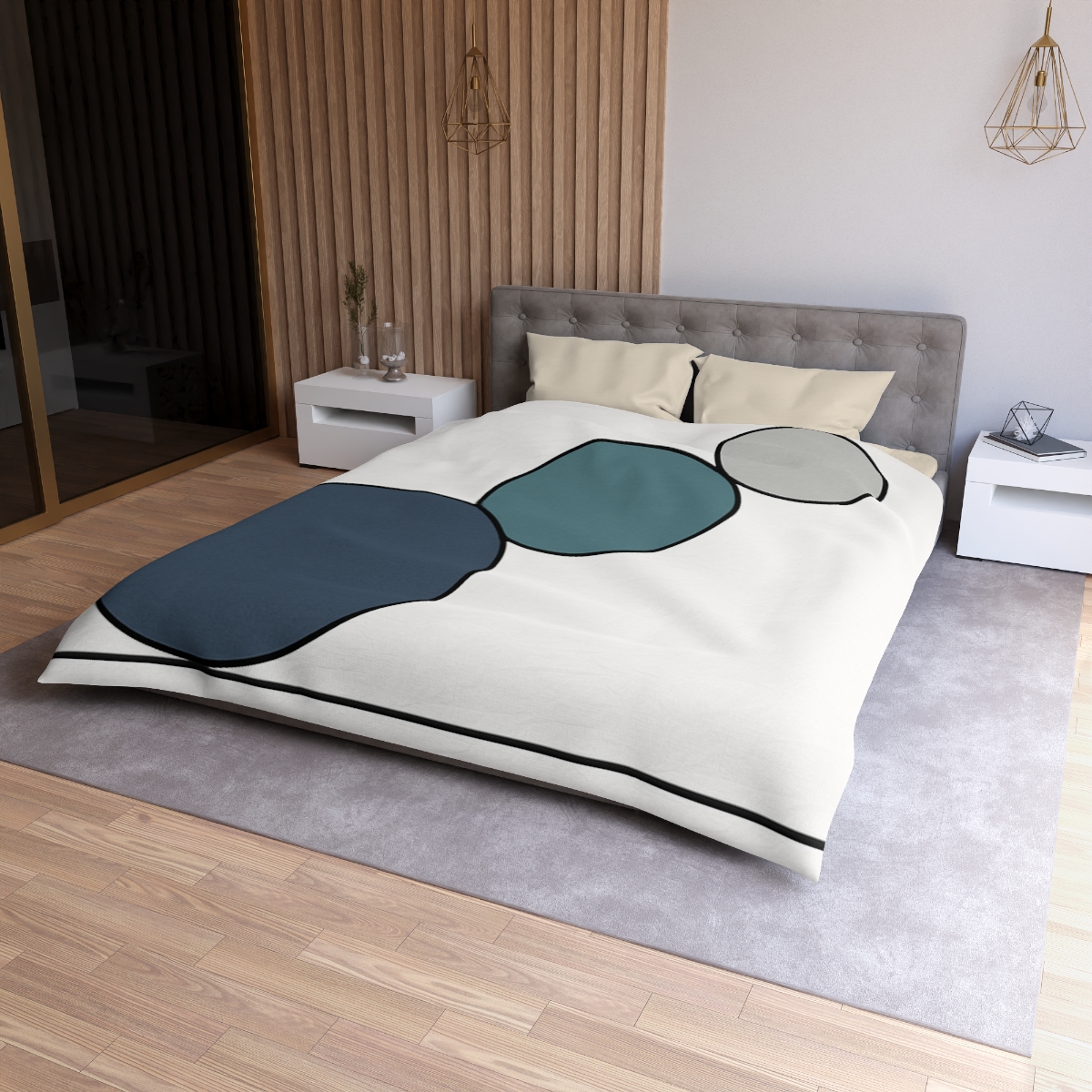 Staggered Circle Trio custom duvets