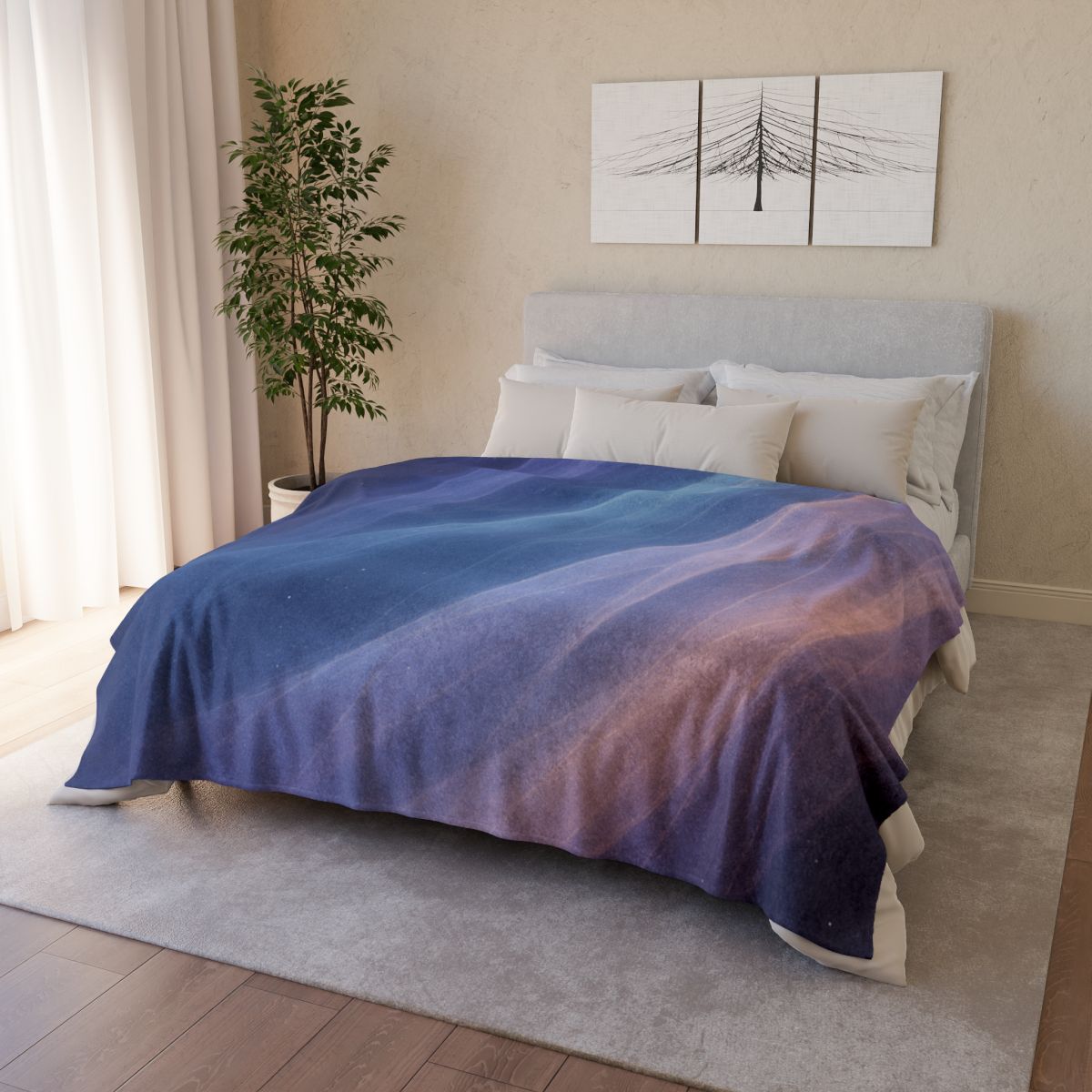 Prismatic Ion Veil Tapestry soft fleece blankets