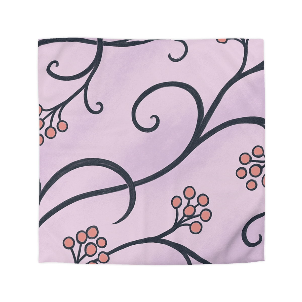 Tendrilled Ribbon Network designer printed duvets