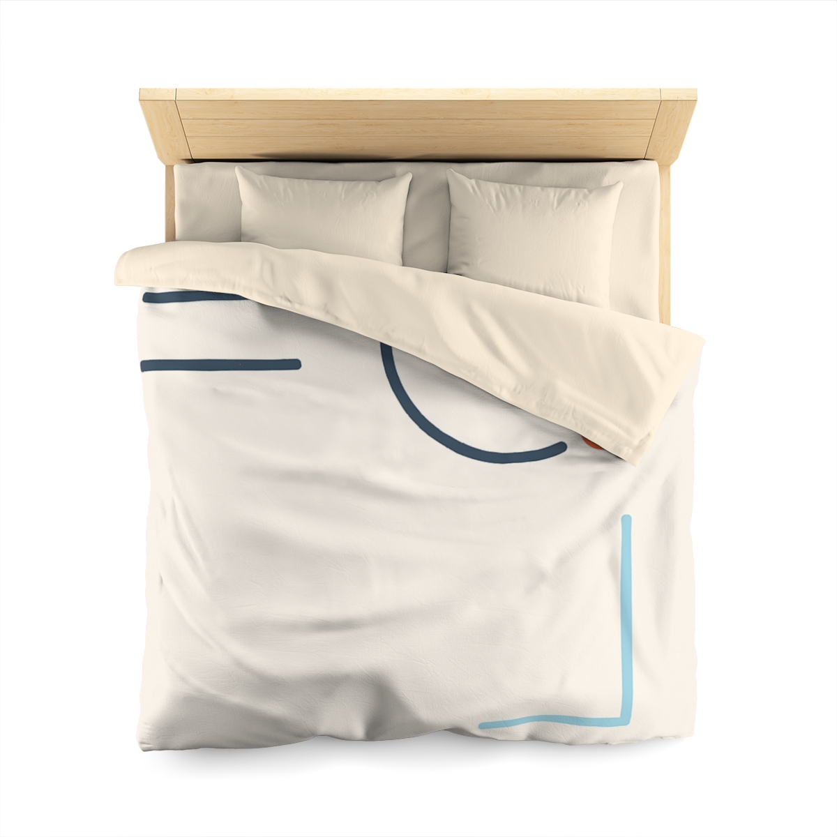 Quiet Orbit With Offset Bars custom duvets