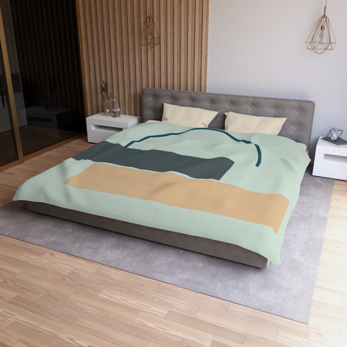 Stepped Arc And Twin Slabs designer printed duvets