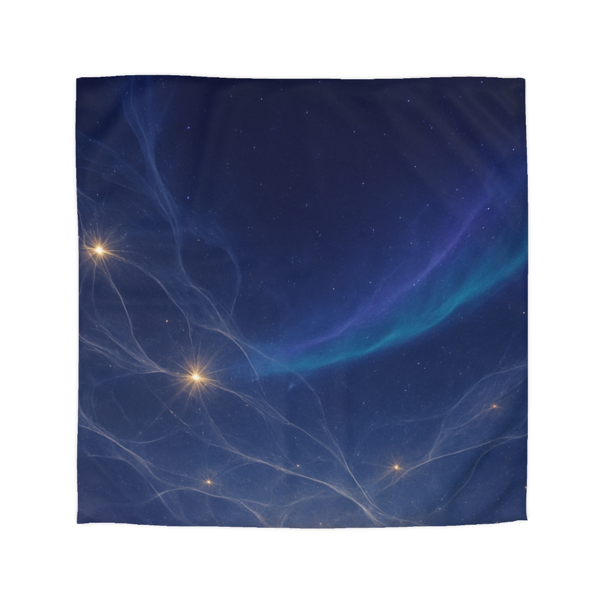 Nebular Lattice Aurora designer printed duvets