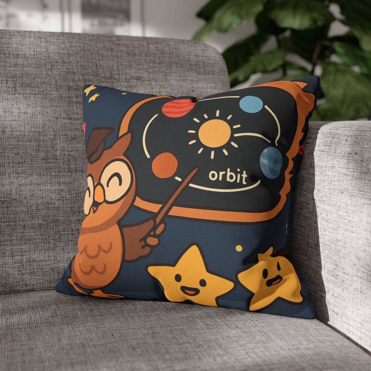 Comet Classroom Owl soft cotton pillow cases