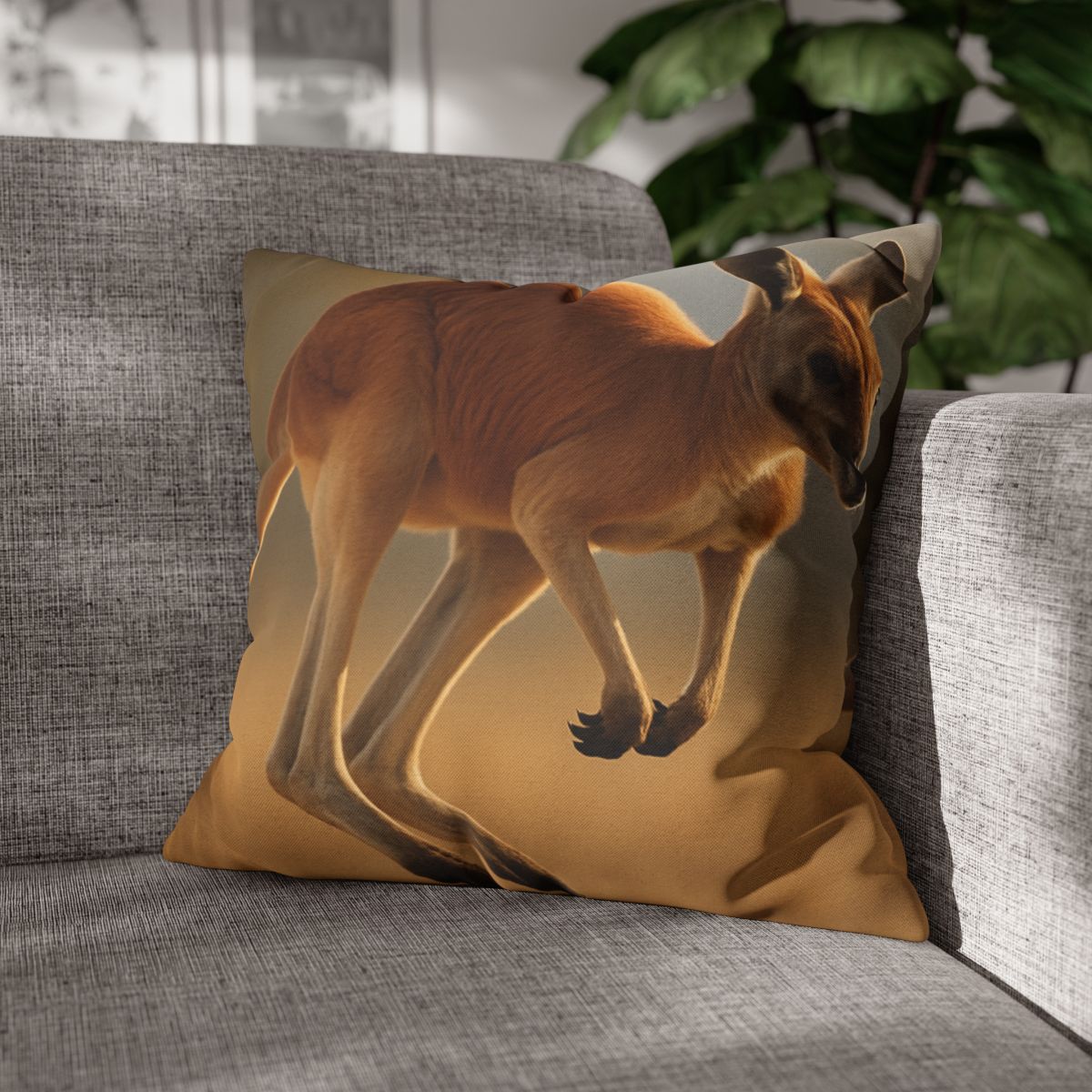 Ember Hop Red Kangaroo trendy patterned pillow cases