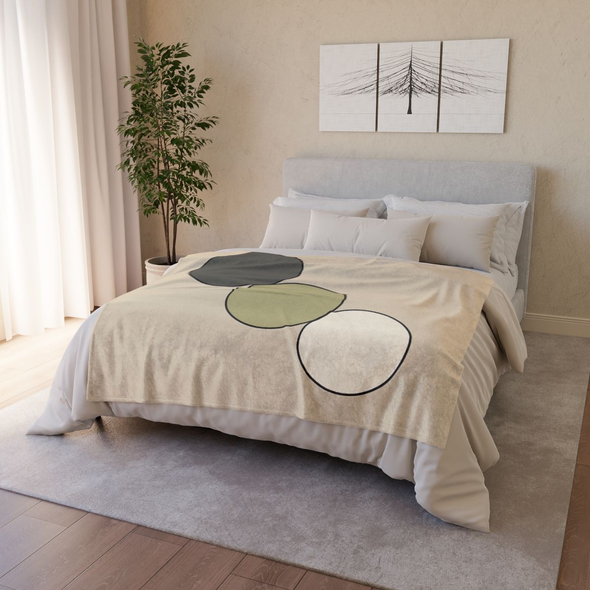 Staggered Trio Of Circles Harmony unique gift blankets