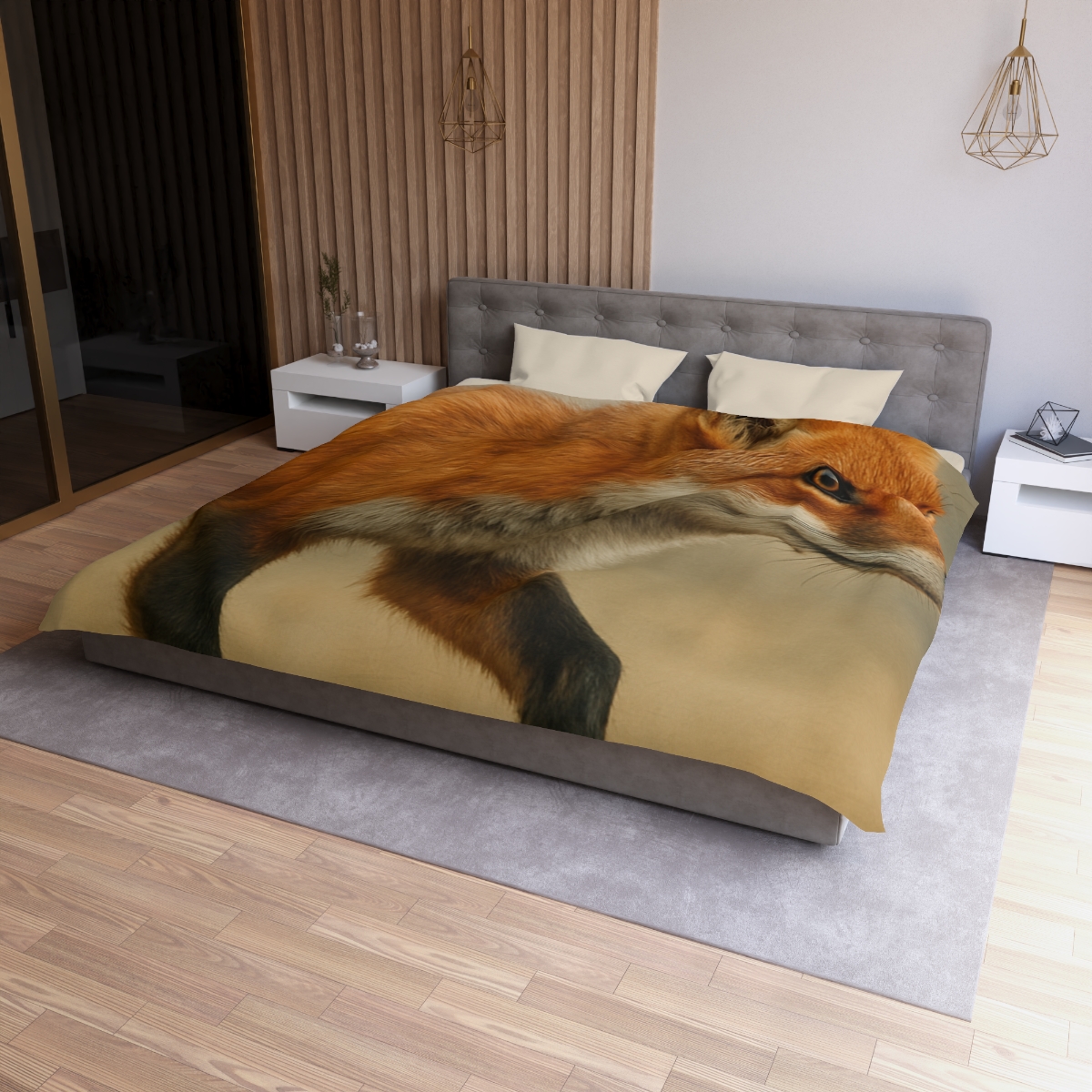 Eclipse Drift Red Fox designer printed duvets