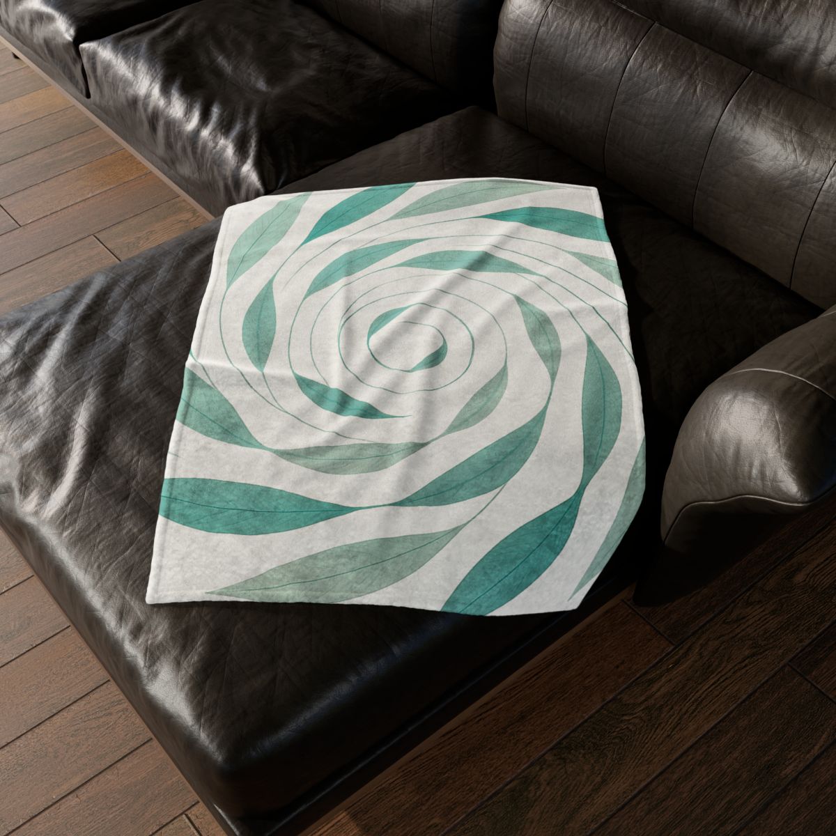 Orbiting Leaf Halo stylish throw blankets