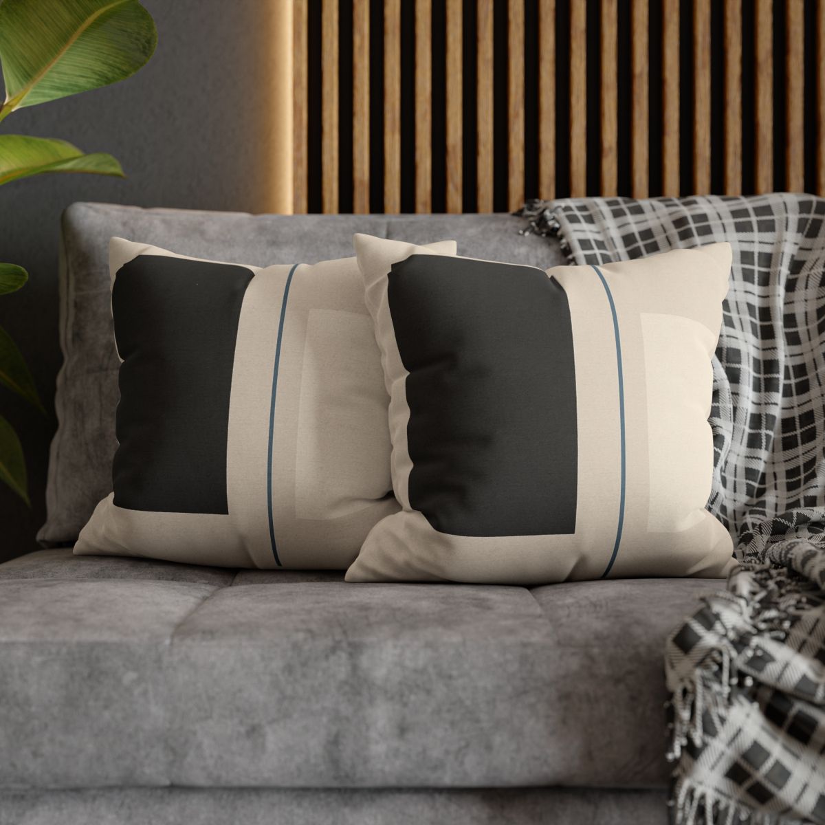 Offset Rectangle Balance soft cotton pillow cases