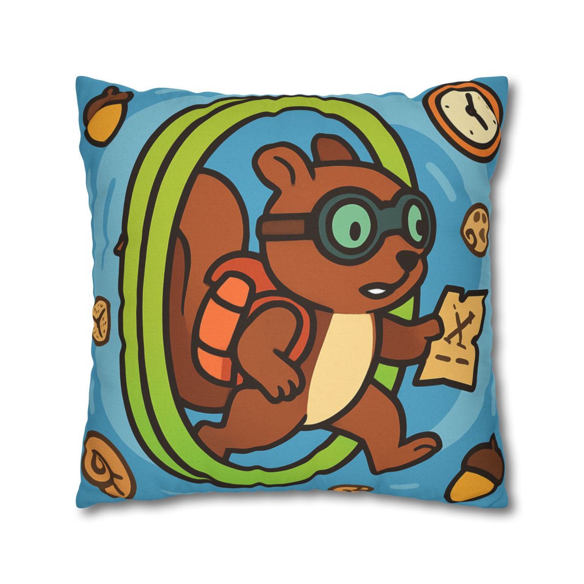 Time-Traveling Squirrel Explorer comfortable bedding pillow covers