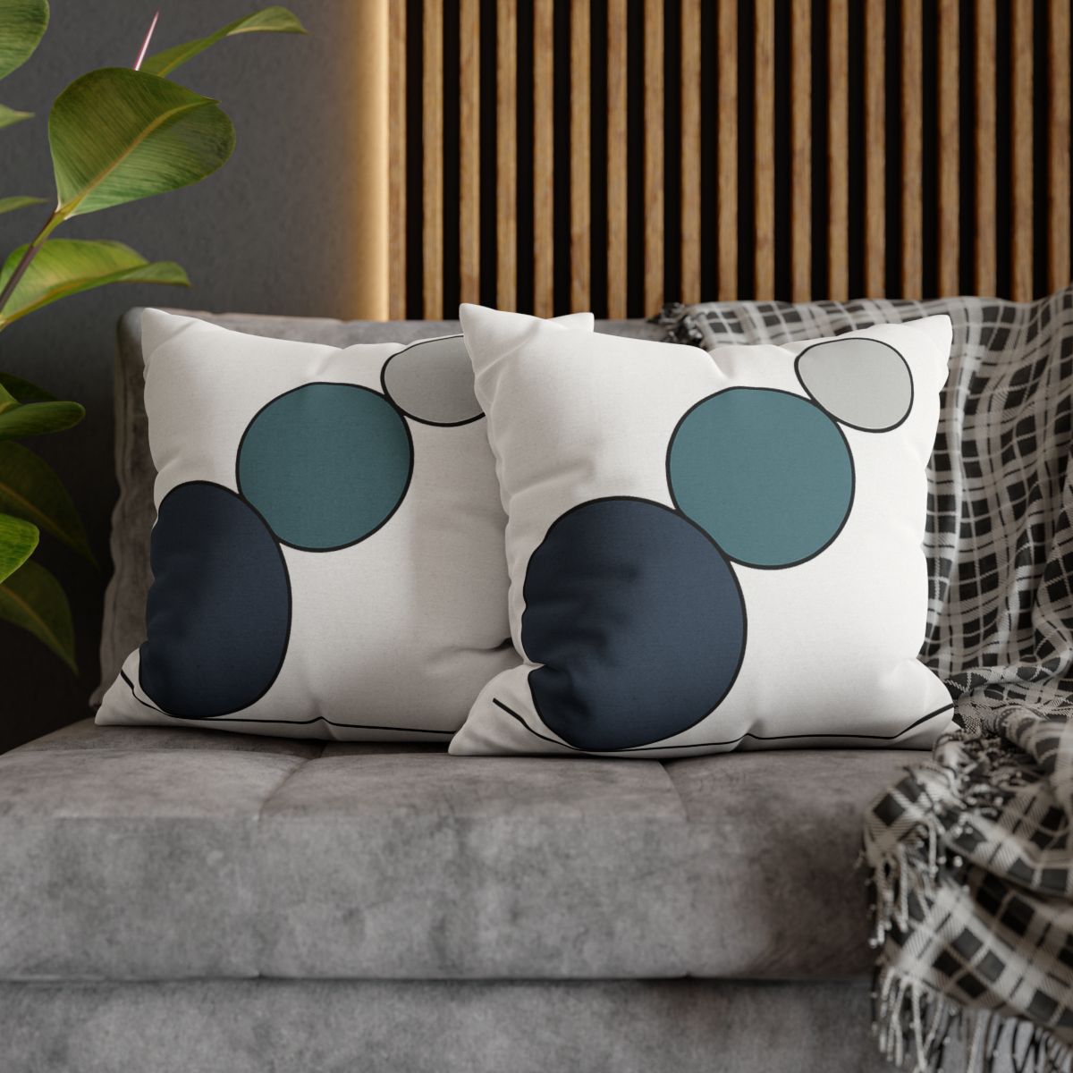Staggered Circle Trio stylish decorative pillowcases