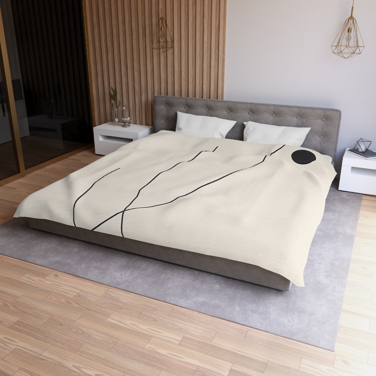 Orbital Line Constellation personalized bedding duvets