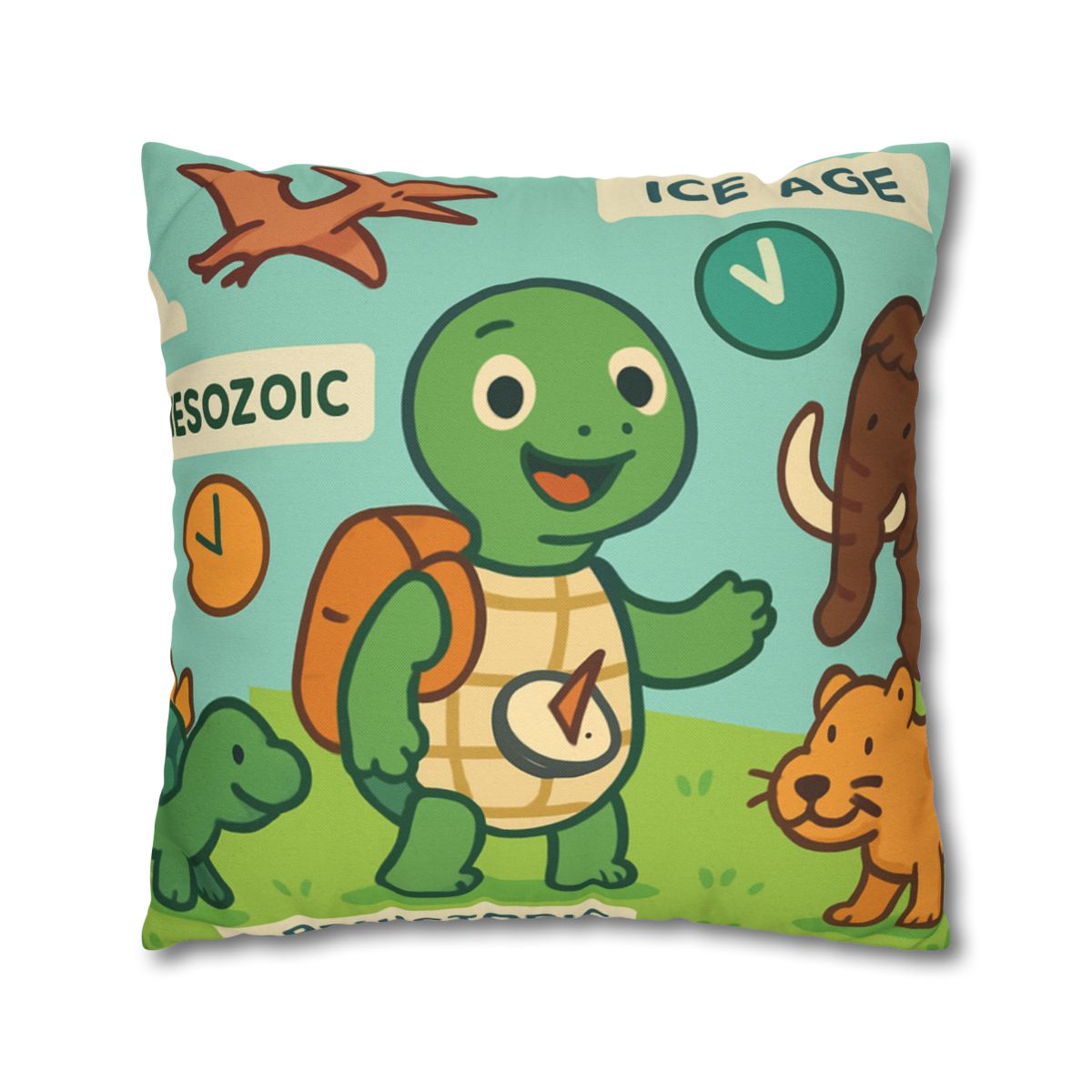 Time-Traveling Tortoise trendy patterned pillow cases