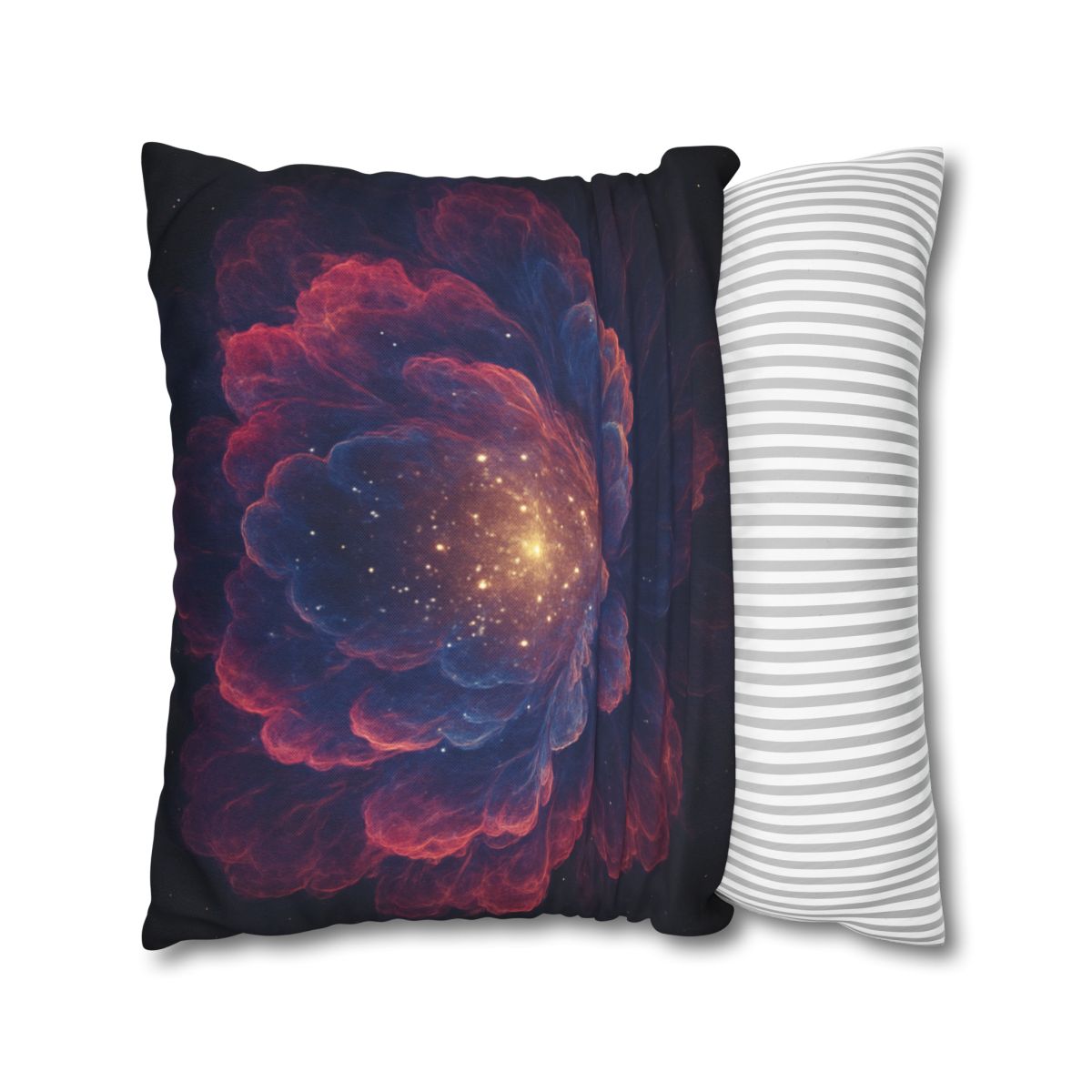 Fractal Nebula Bloom custom pillow cases