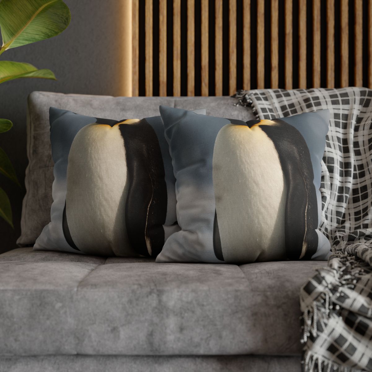 Aurora Drift Emperor Penguin stylish decorative pillowcases