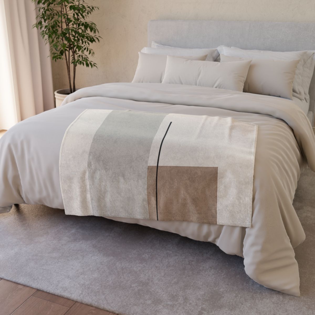 Offset Rectangle Pair With Line custom blankets