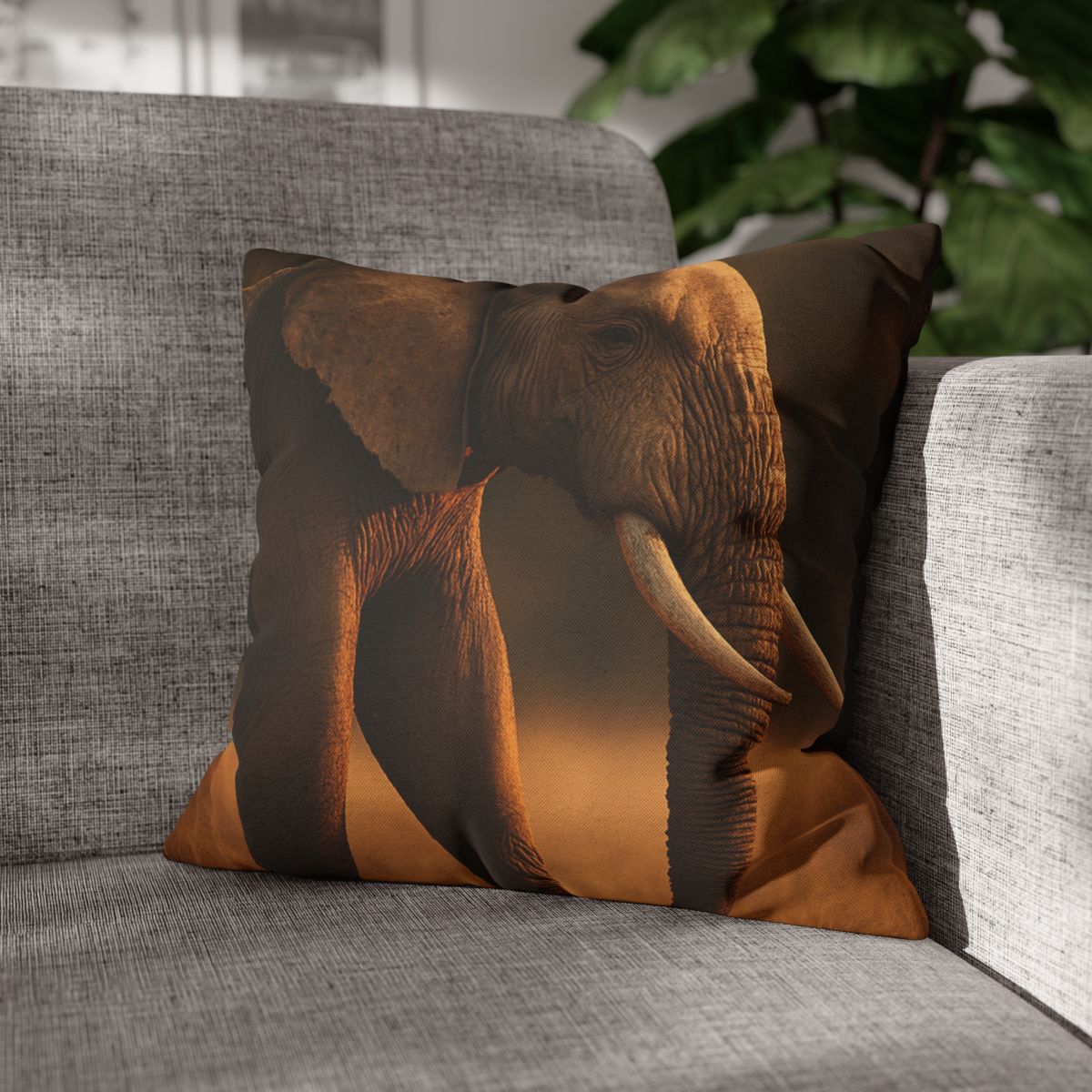 Savannah Sentinel Elephant designer print pillow cases